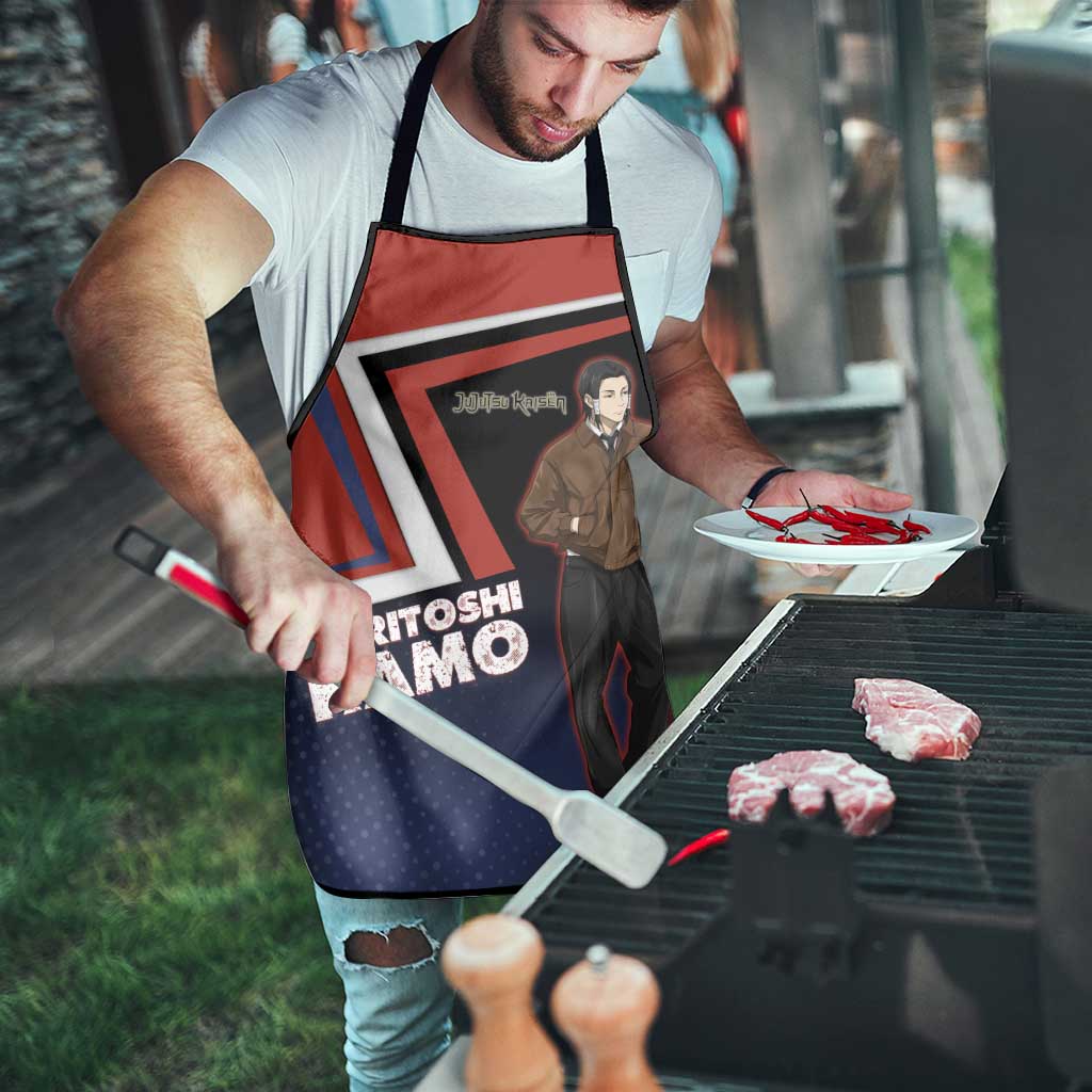Noritoshi Kamo Apron Red and Navy Anime Style