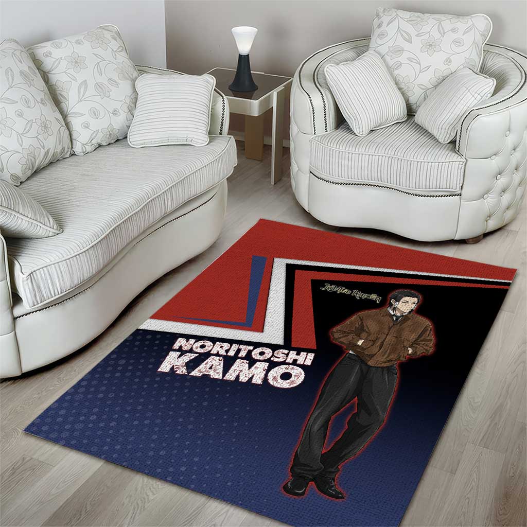 Noritoshi Kamo Area Rug Red and Navy Anime Style