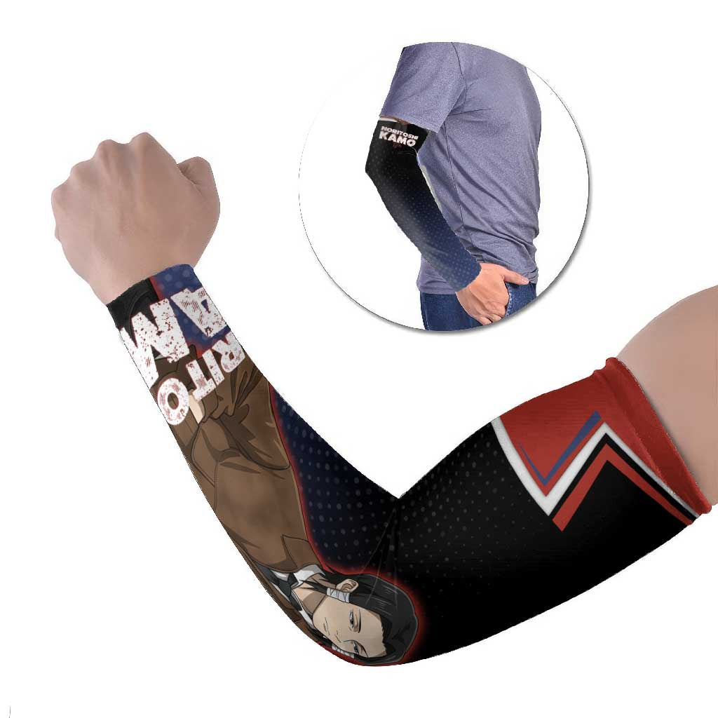 Noritoshi Kamo Arm Sleeves Red and Navy Anime Style
