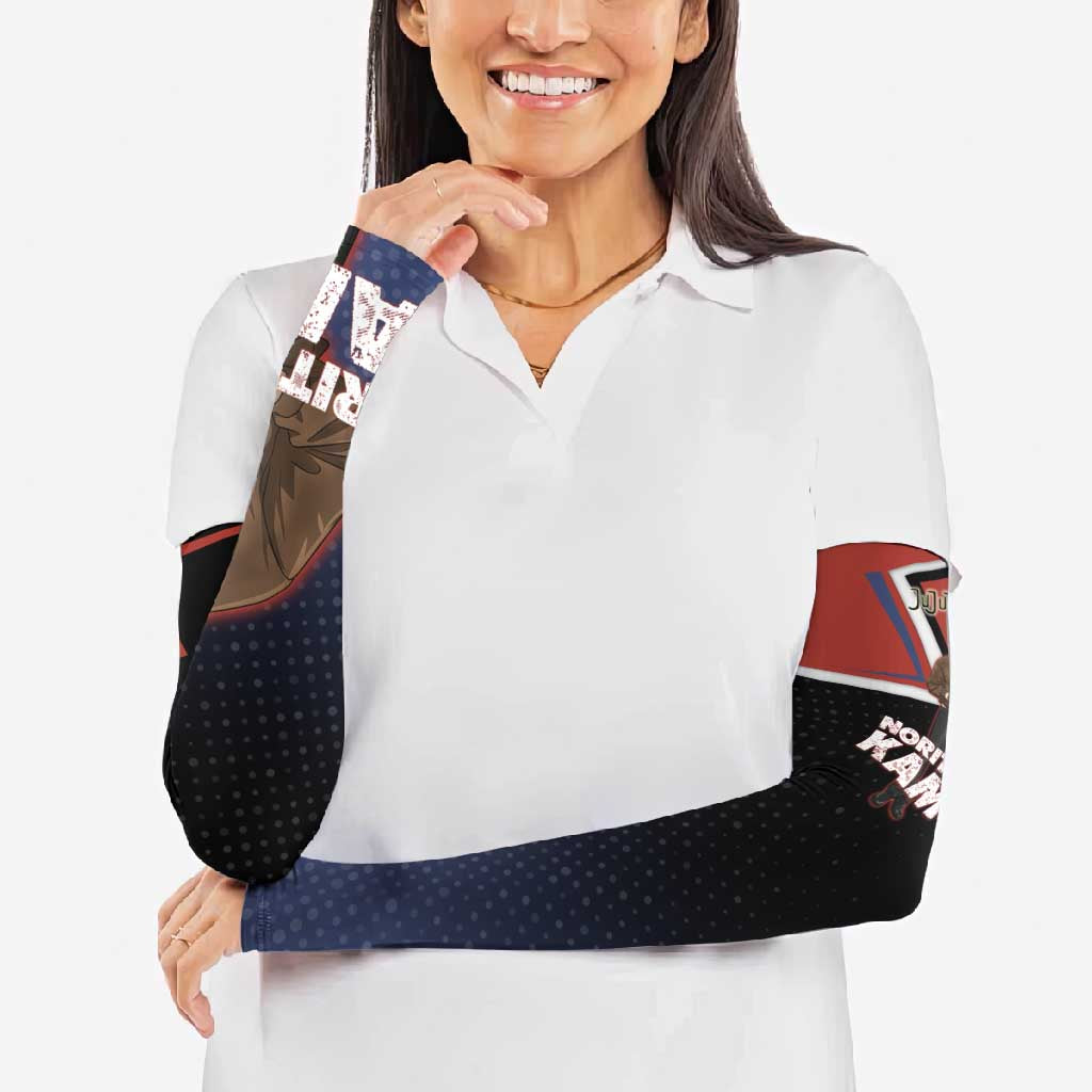 Noritoshi Kamo Arm Sleeves Red and Navy Anime Style