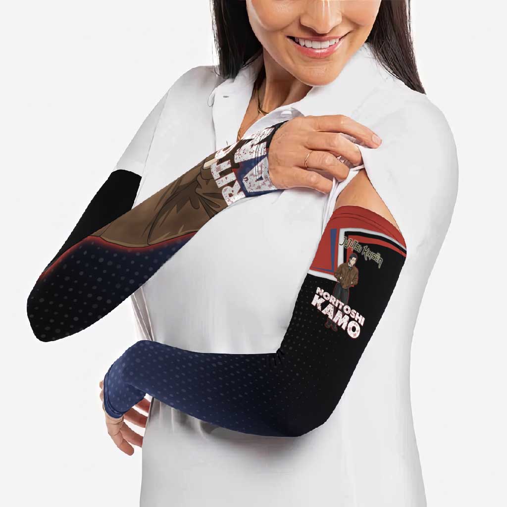 Noritoshi Kamo Arm Sleeves Red and Navy Anime Style