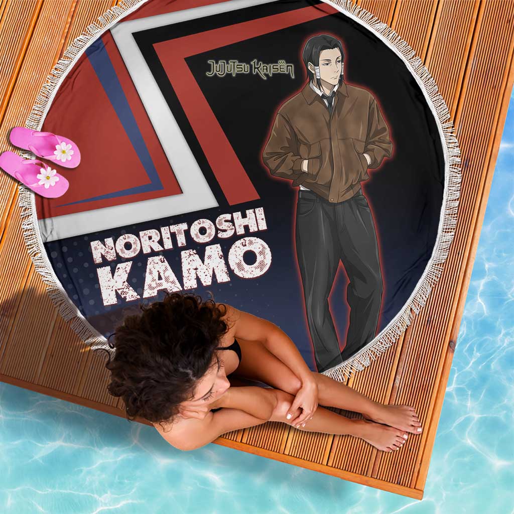 Noritoshi Kamo Beach Blanket Red and Navy Anime Style