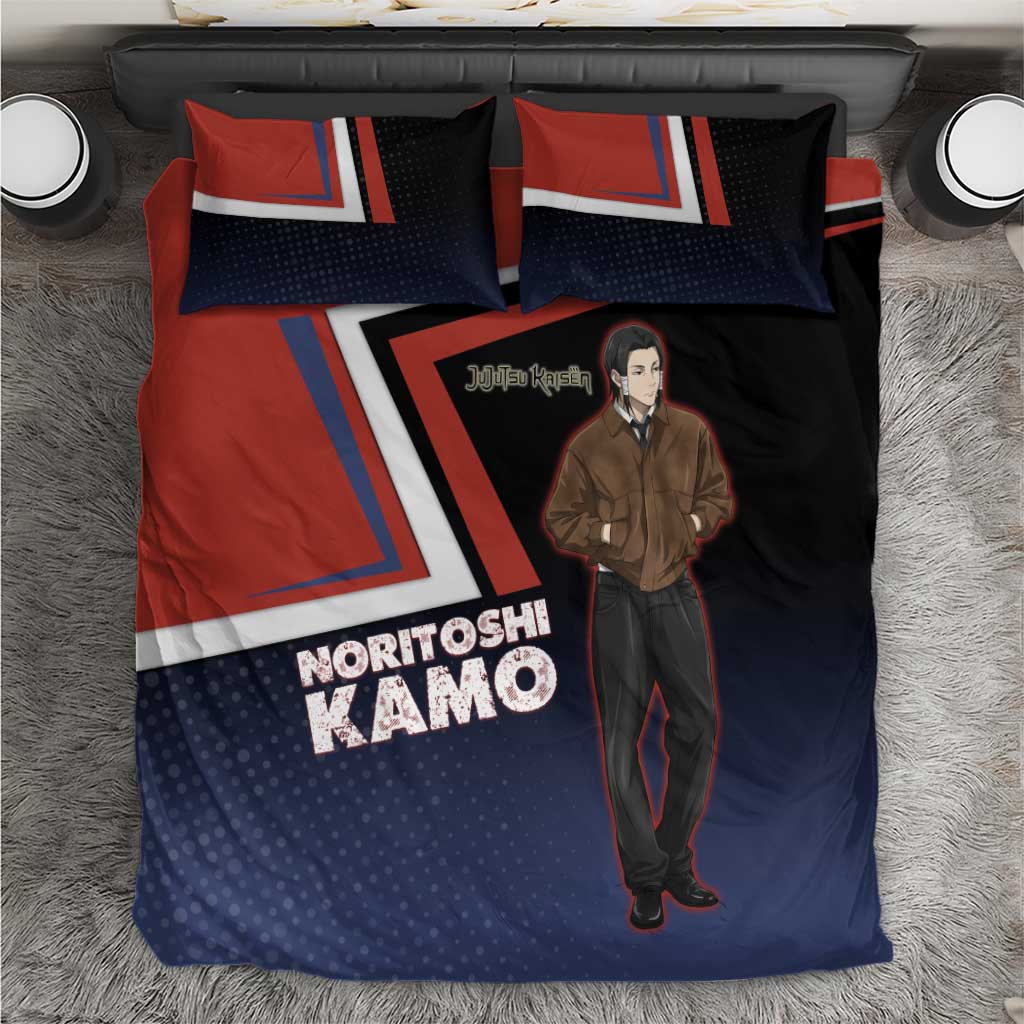 Noritoshi Kamo Bedding Set Red and Navy Anime Style