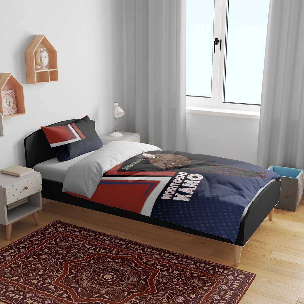 Noritoshi Kamo Bedding Set Red and Navy Anime Style