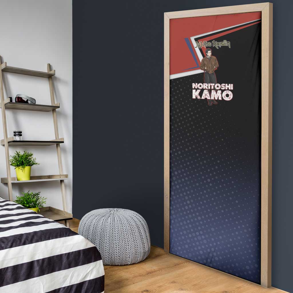 Noritoshi Kamo Door Cover Red and Navy Anime Style