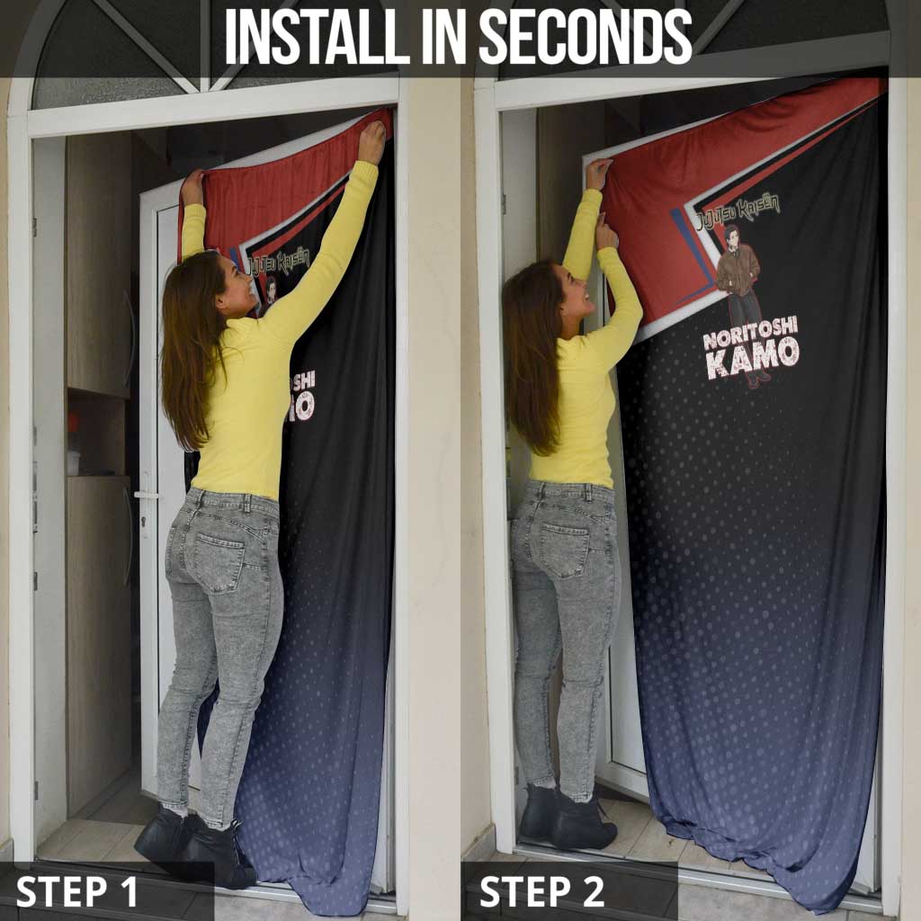 Noritoshi Kamo Door Cover Red and Navy Anime Style