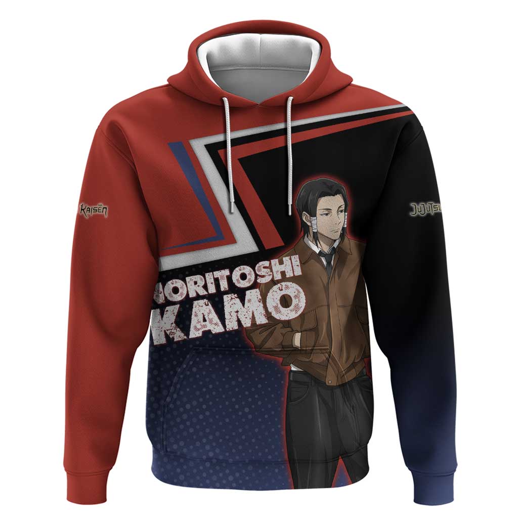 Noritoshi Kamo Hoodie Red and Navy Anime Style