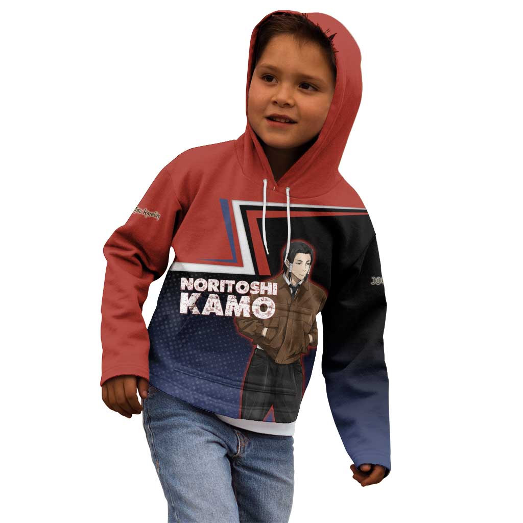 Noritoshi Kamo Kid Hoodie Red and Navy Anime Style