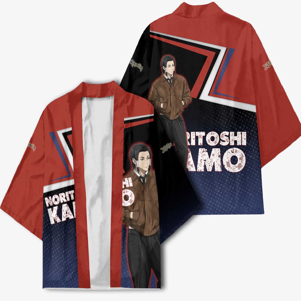Noritoshi Kamo Kimono Red and Navy Anime Style