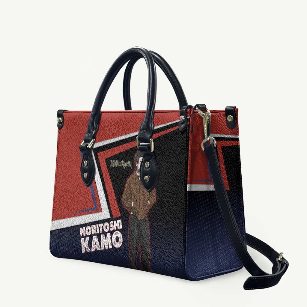 Noritoshi Kamo Leather Bag Red and Navy Anime Style