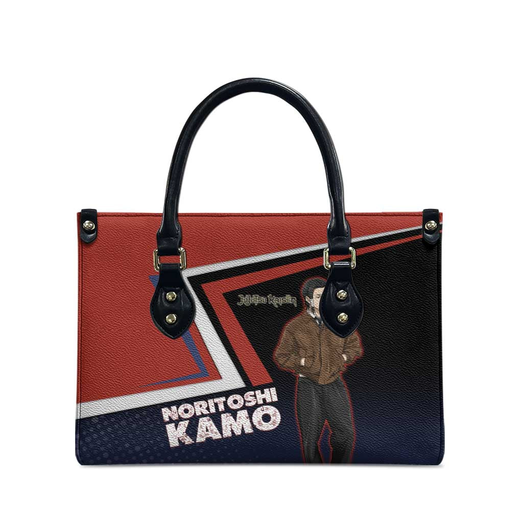 Noritoshi Kamo Leather Bag Red and Navy Anime Style