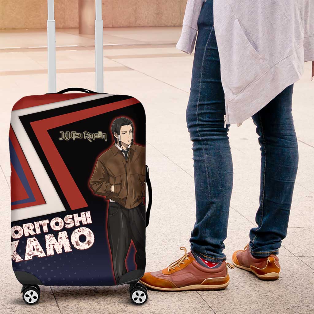 Noritoshi Kamo Luggage Cover Red and Navy Anime Style