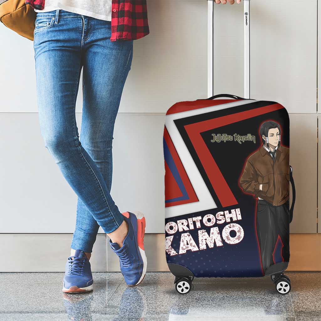Noritoshi Kamo Luggage Cover Red and Navy Anime Style
