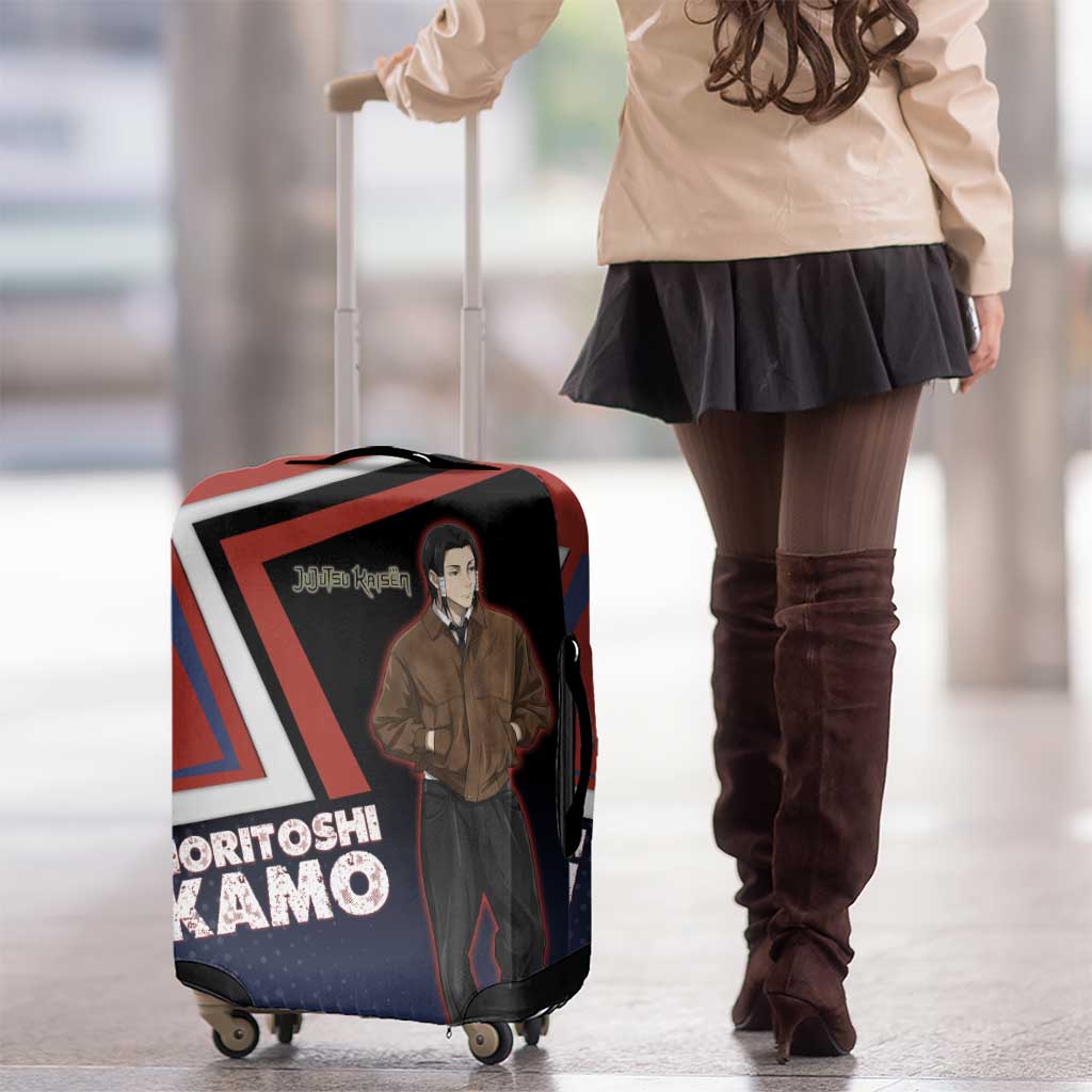 Noritoshi Kamo Luggage Cover Red and Navy Anime Style
