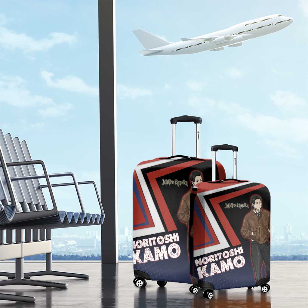 Noritoshi Kamo Luggage Cover Red and Navy Anime Style
