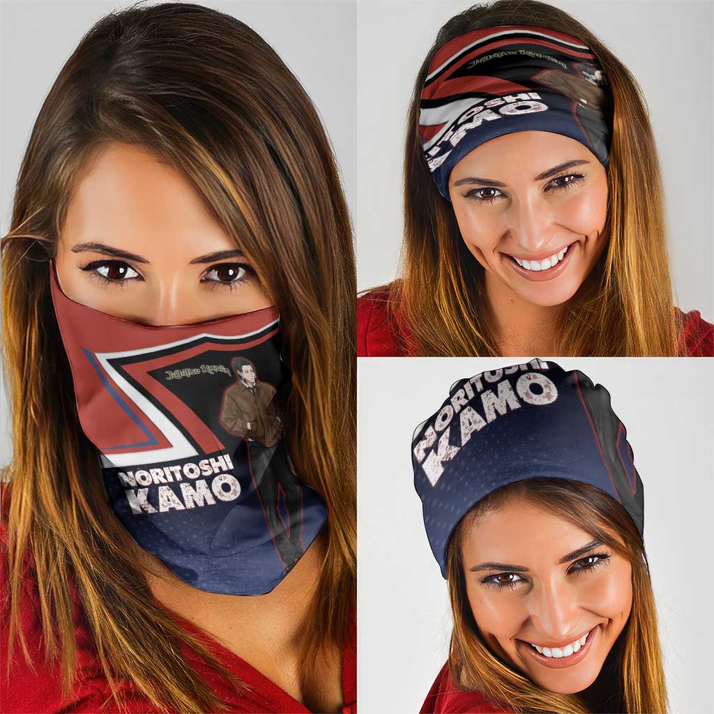 Noritoshi Kamo Neck Gaiter Red and Navy Anime Style