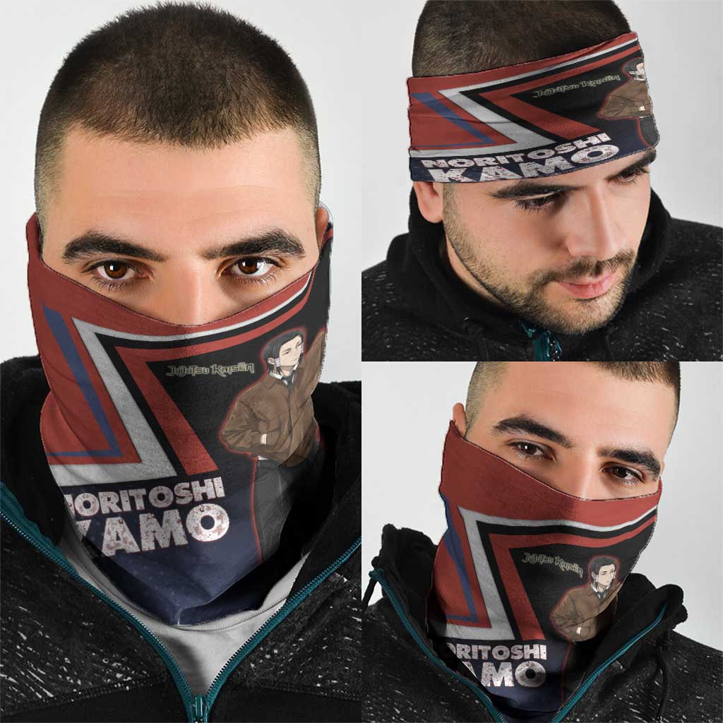 Noritoshi Kamo Neck Gaiter Red and Navy Anime Style
