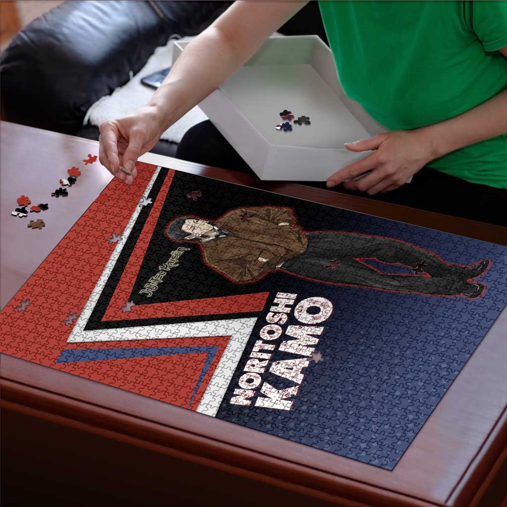 Noritoshi Kamo Puzzle Red and Navy Anime Style