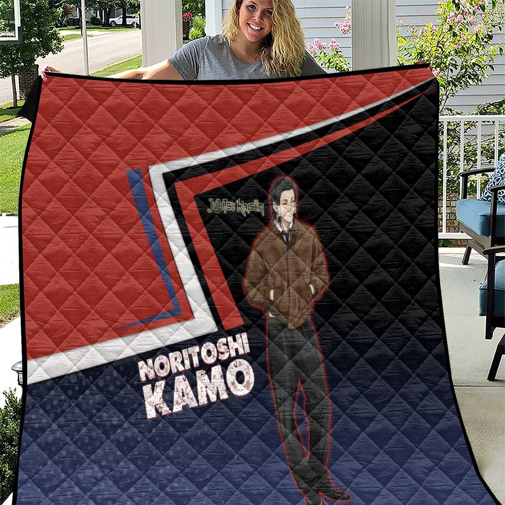 Noritoshi Kamo Quilt Red and Navy Anime Style