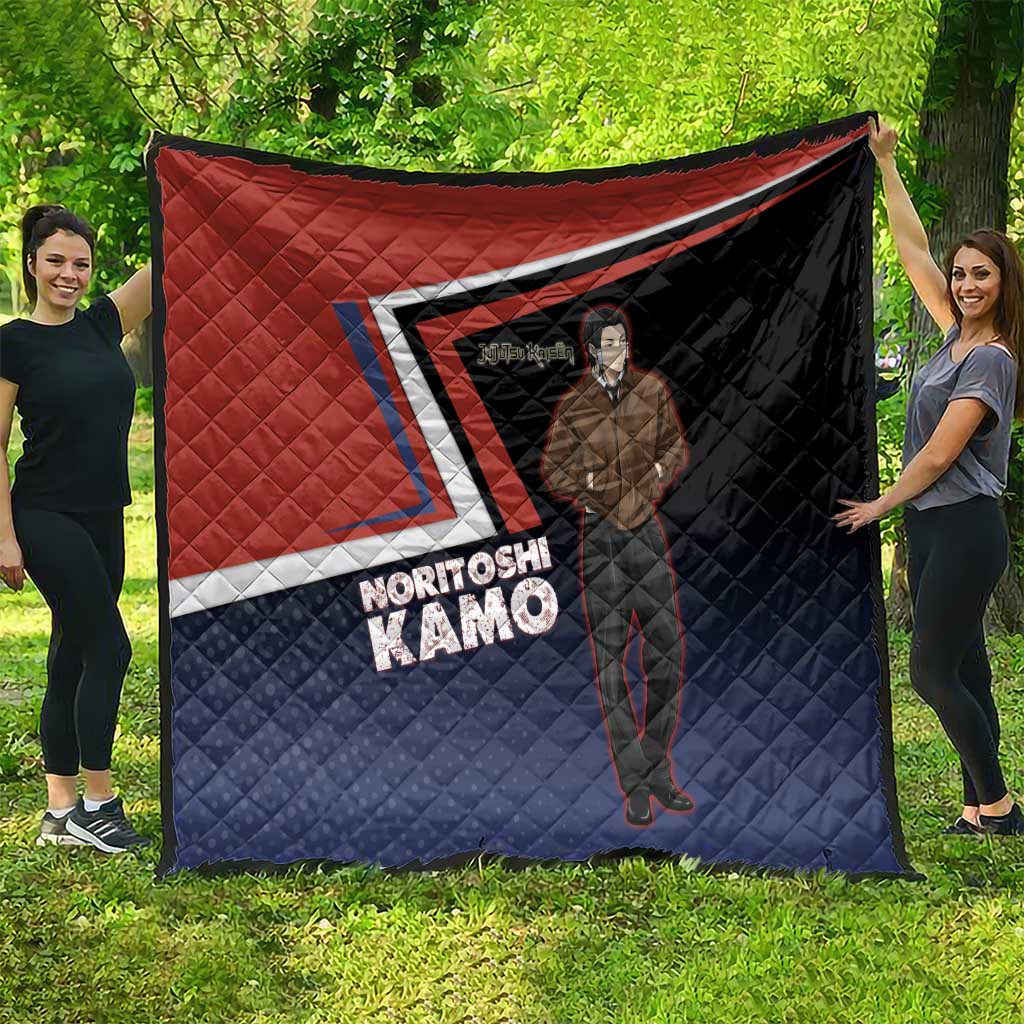 Noritoshi Kamo Quilt Red and Navy Anime Style