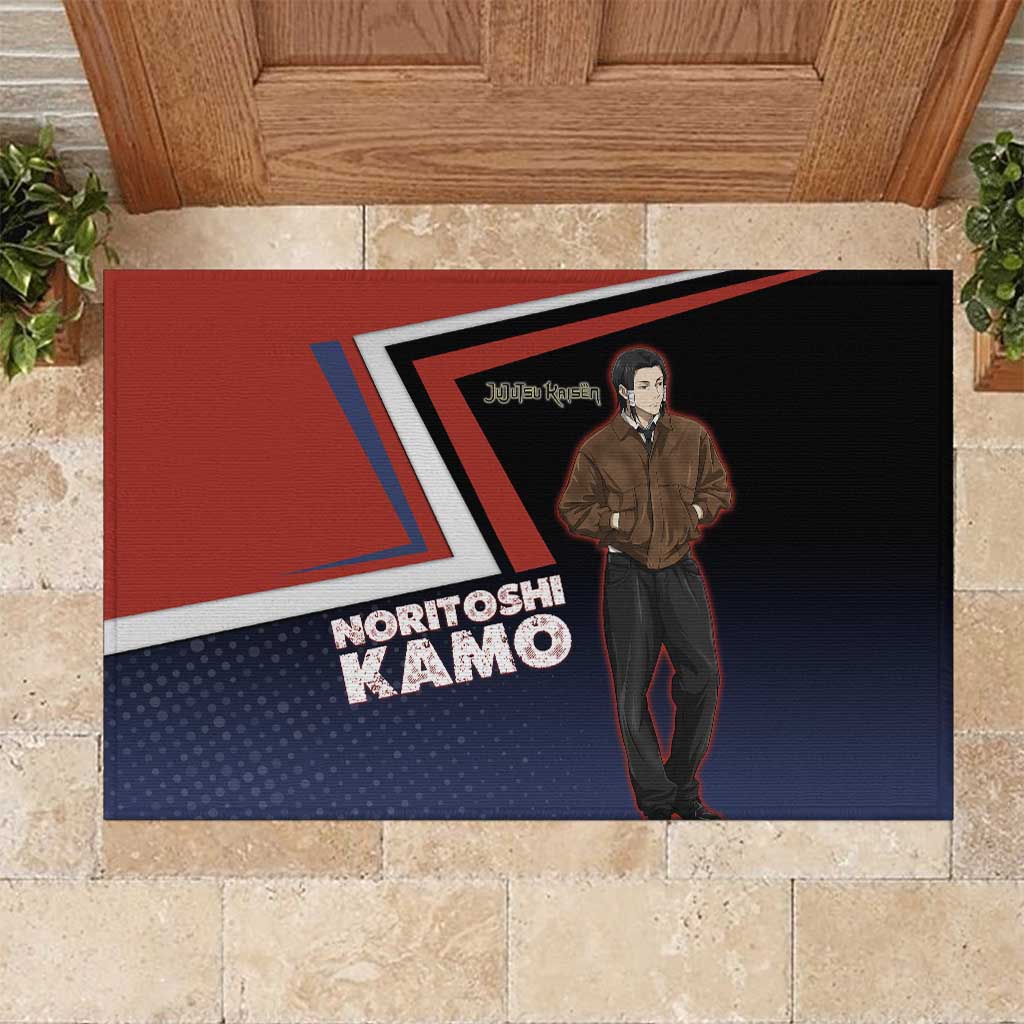 Noritoshi Kamo Rubber Doormat Red and Navy Anime Style