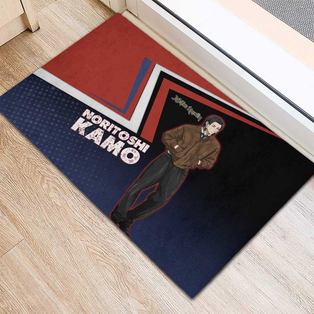 Noritoshi Kamo Rubber Doormat Red and Navy Anime Style