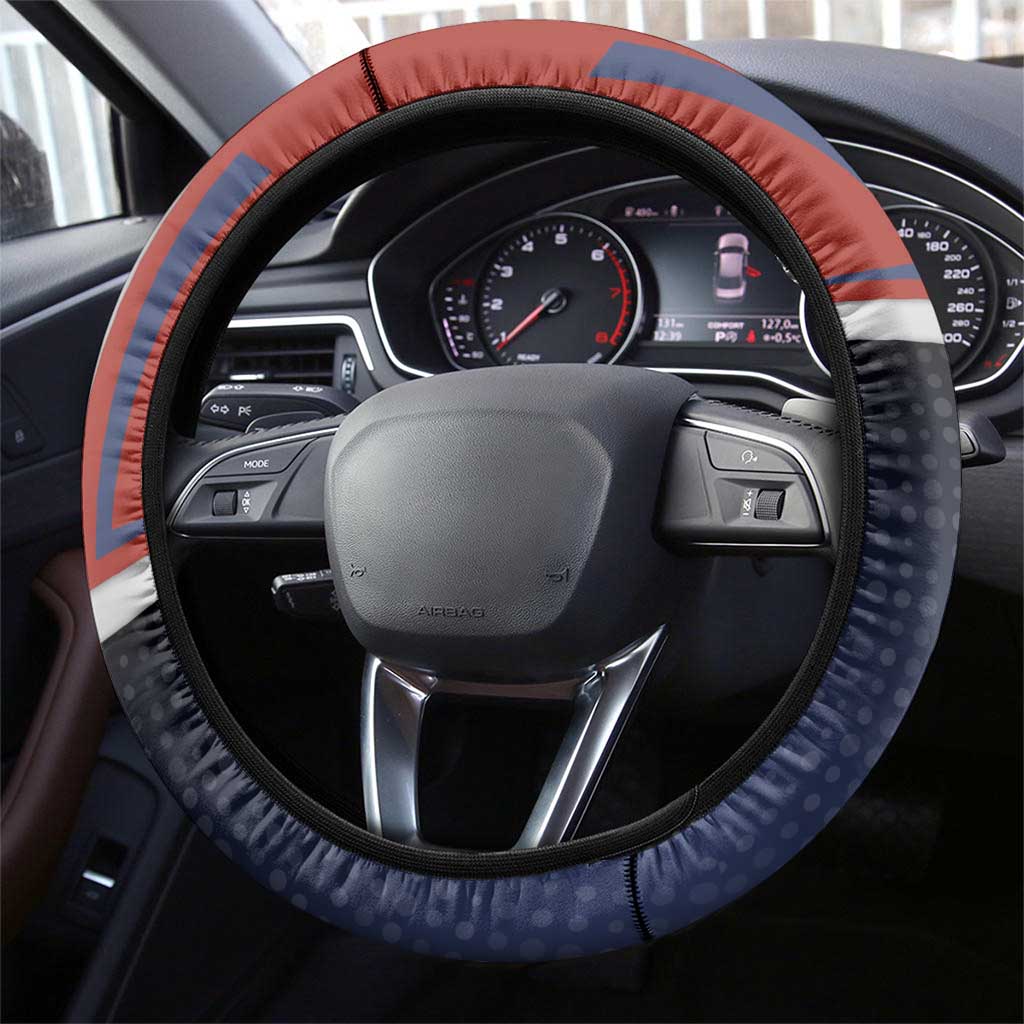 Noritoshi Kamo Steering Wheel Cover Red and Navy Anime Style