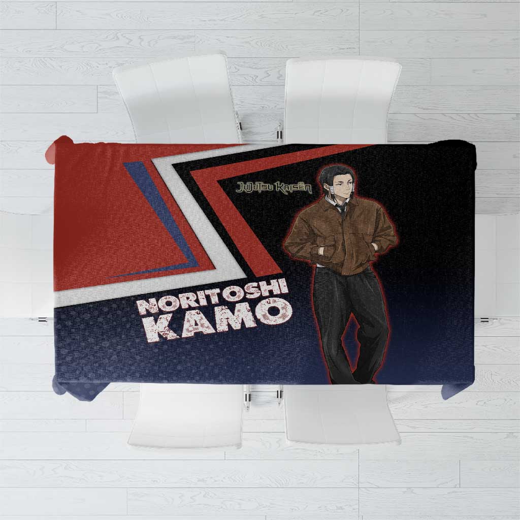 Noritoshi Kamo Tablecloth Red and Navy Anime Style