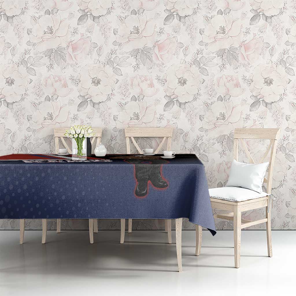 Noritoshi Kamo Tablecloth Red and Navy Anime Style