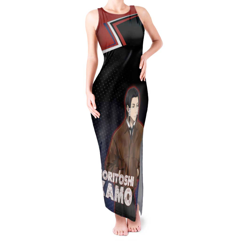 Noritoshi Kamo Tank Maxi Dress Red and Navy Anime Style