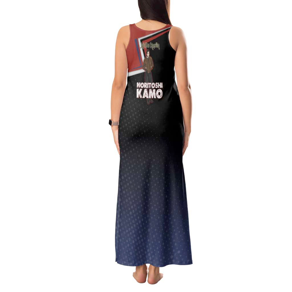 Noritoshi Kamo Tank Maxi Dress Red and Navy Anime Style