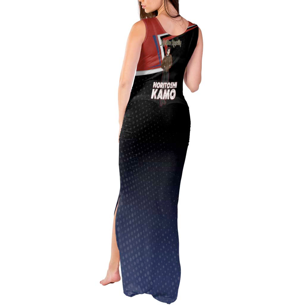 Noritoshi Kamo Tank Maxi Dress Red and Navy Anime Style