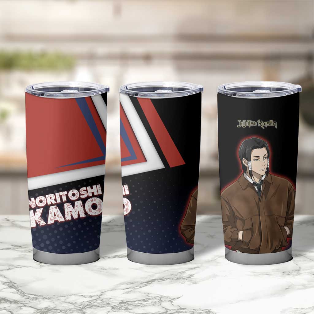 Noritoshi Kamo Tumbler Cup Red and Navy Anime Style
