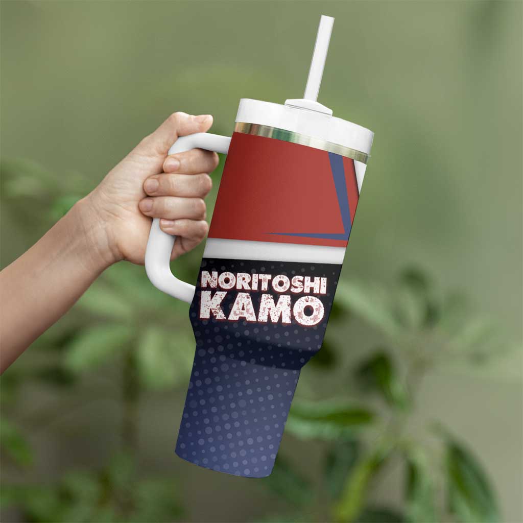 Noritoshi Kamo Tumbler With Handle Red and Navy Anime Style