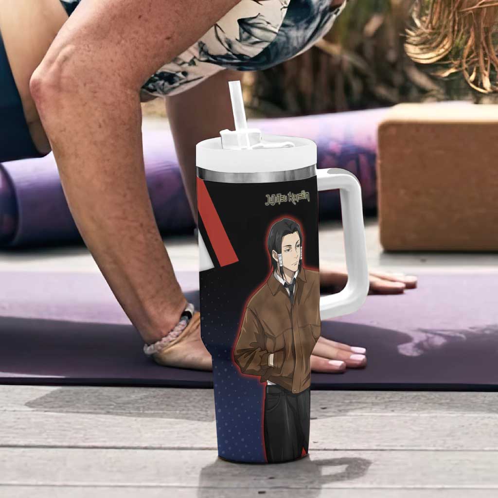 Noritoshi Kamo Tumbler With Handle Red and Navy Anime Style
