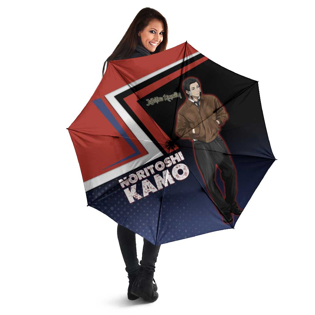 Noritoshi Kamo Umbrella Red and Navy Anime Style