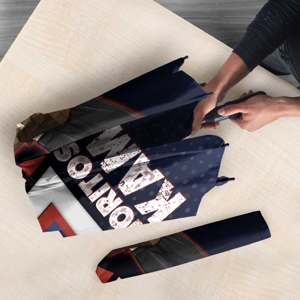 Noritoshi Kamo Umbrella Red and Navy Anime Style