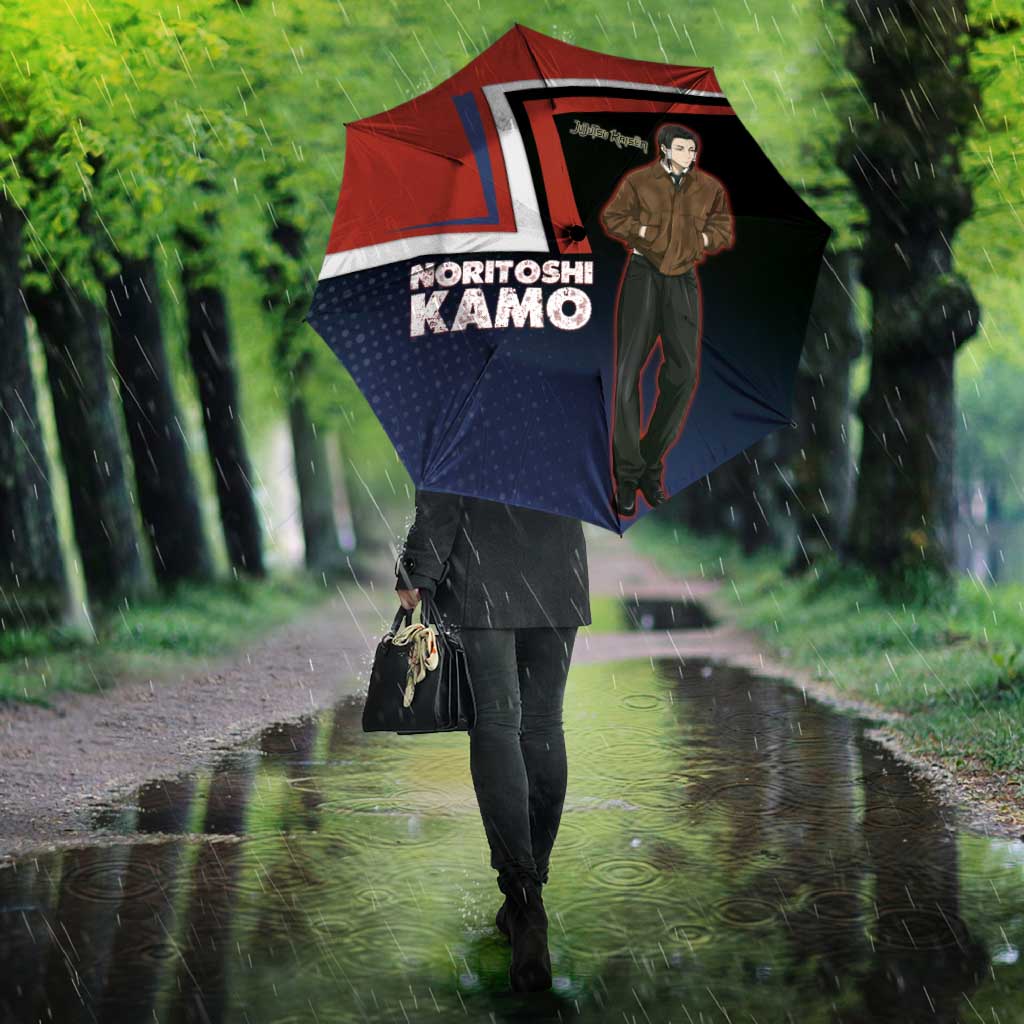 Noritoshi Kamo Umbrella Red and Navy Anime Style