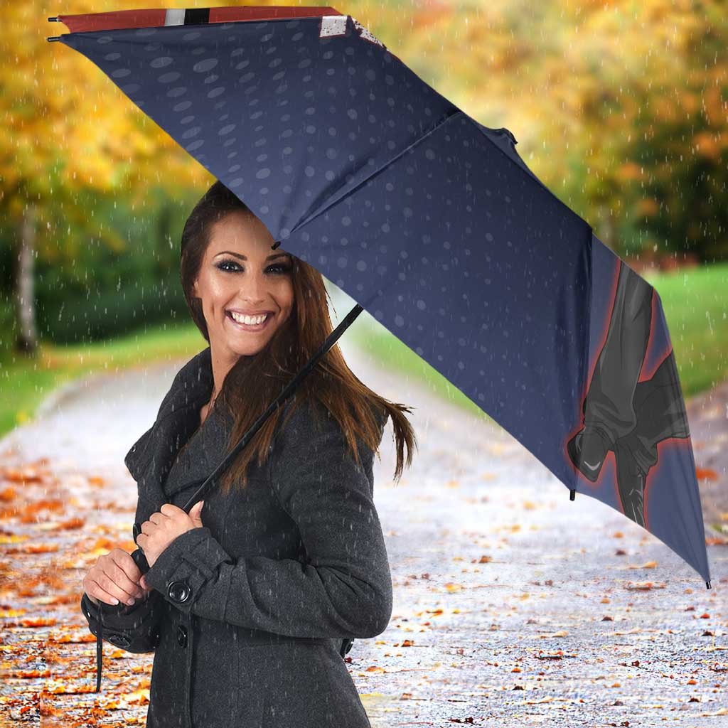 Noritoshi Kamo Umbrella Red and Navy Anime Style