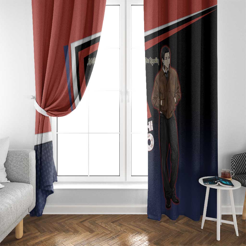 Noritoshi Kamo Window Curtain Red and Navy Anime Style