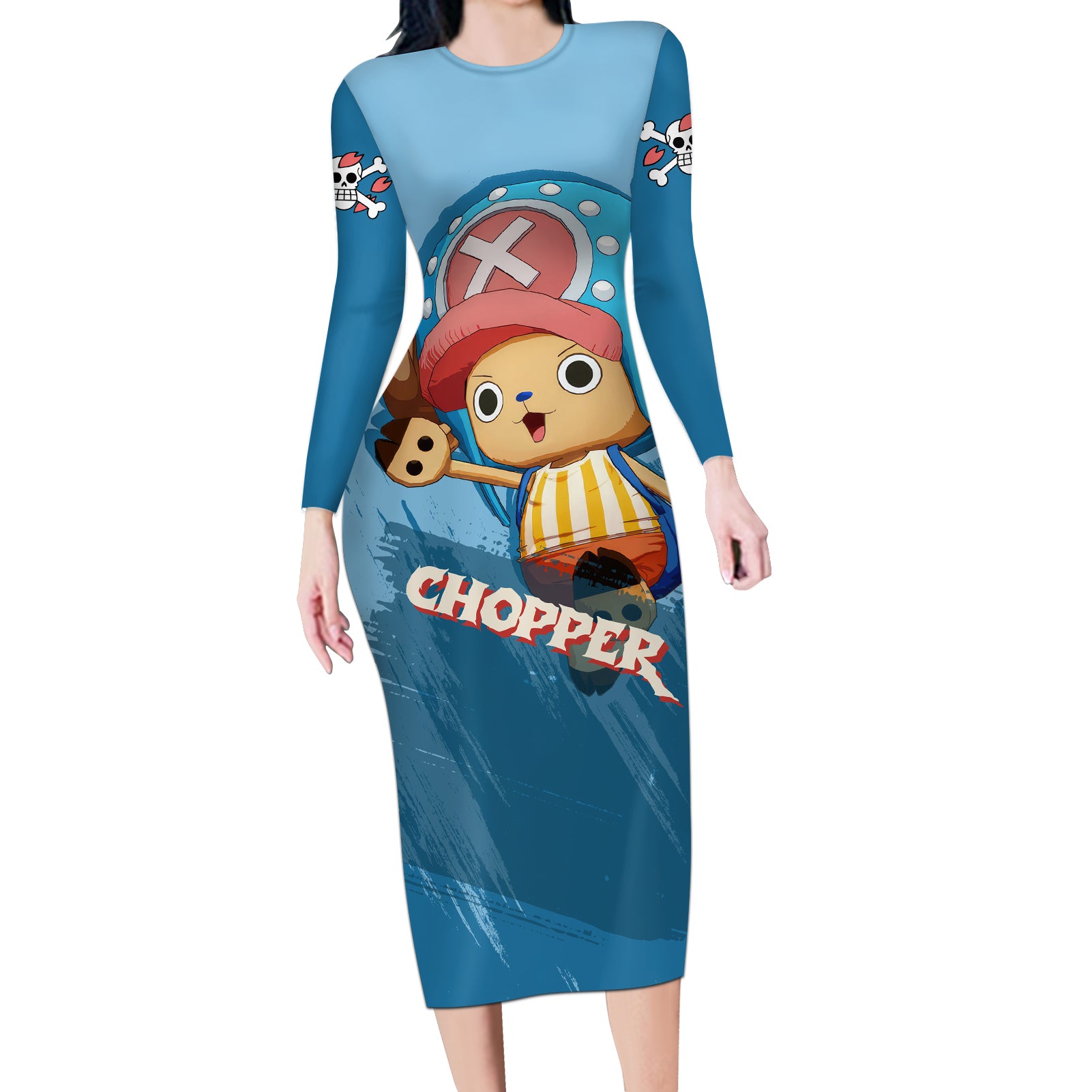 Tony Tony Chopper Long Sleeve Bodycon Dress
