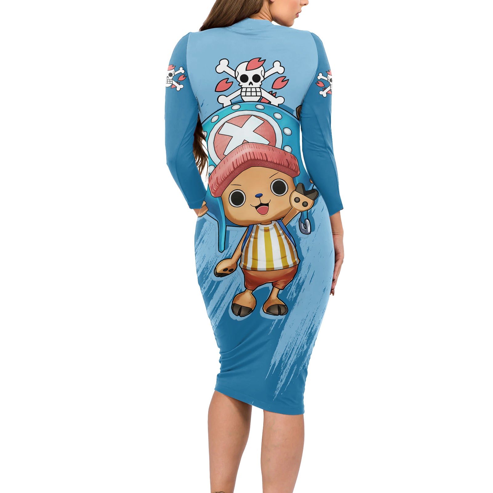Tony Tony Chopper Long Sleeve Bodycon Dress