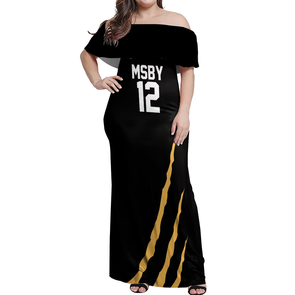 Kotaro Bokuto - Number 12 MSBY Anime Off Shoulder Maxi Dress