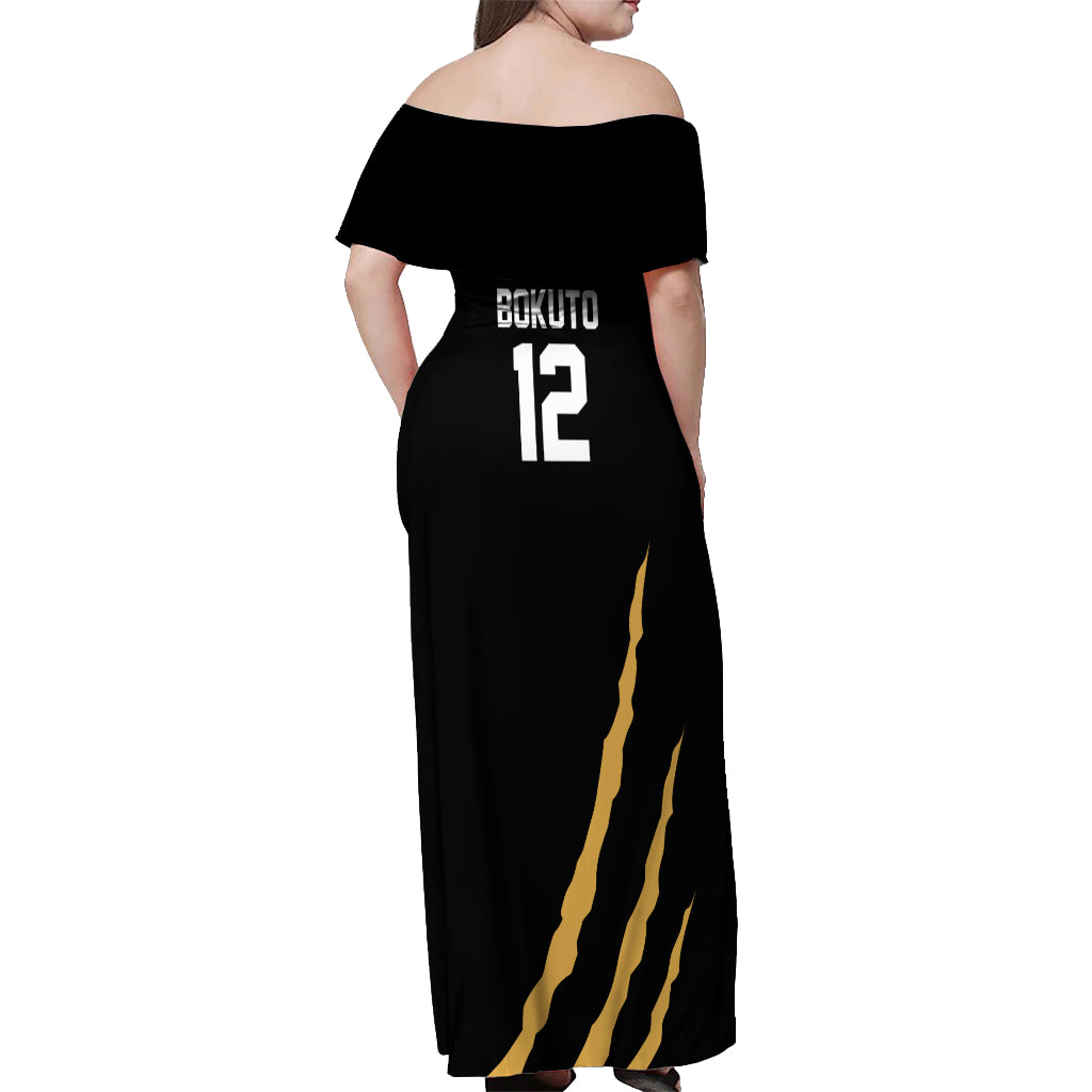 Kotaro Bokuto - Number 12 MSBY Anime Off Shoulder Maxi Dress