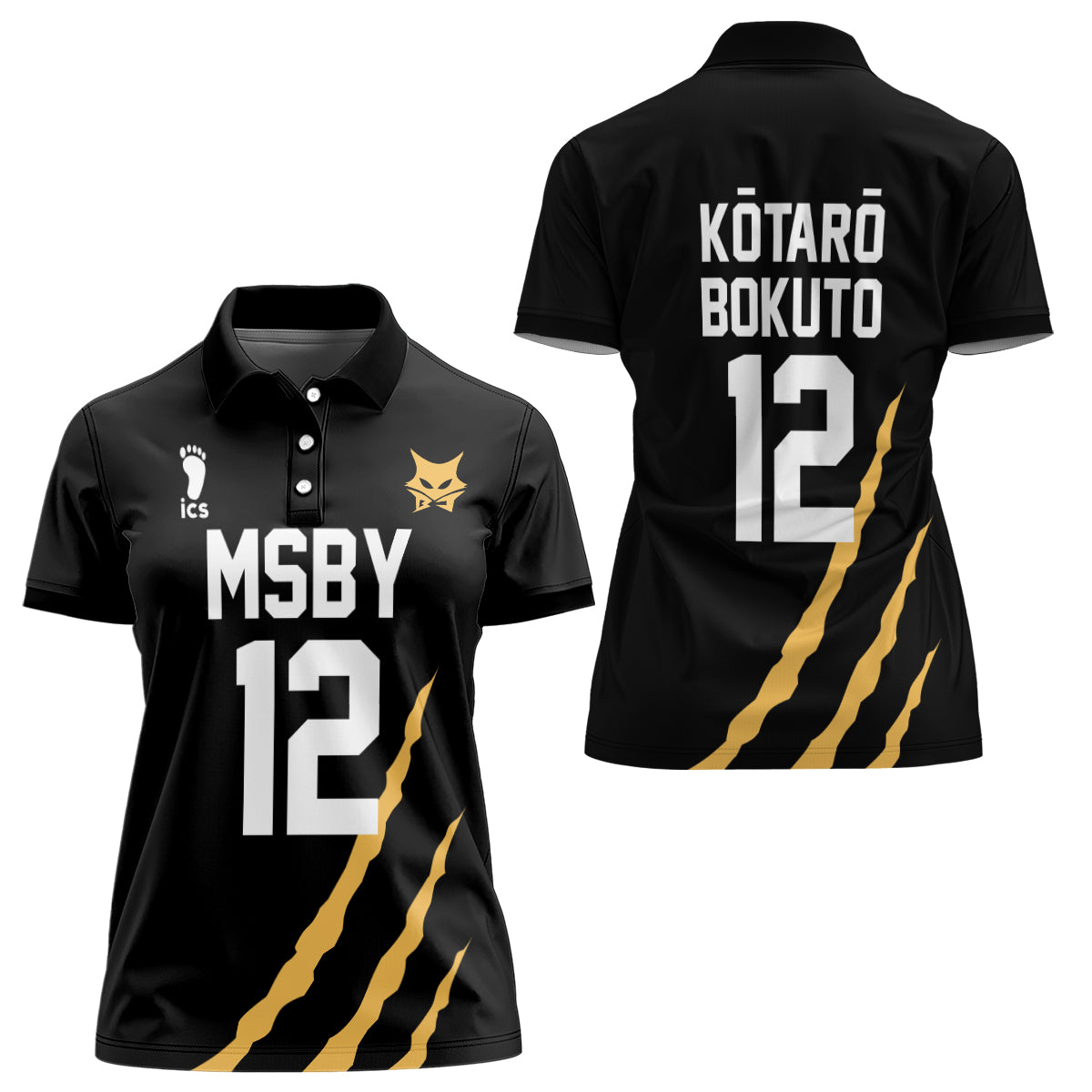 Kotaro Bokuto - Number 12 MSBY Anime Women Polo Shirt