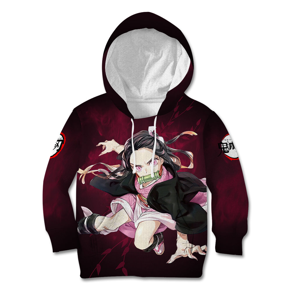 Nezuko - Fighting Anime Kid Hoodie