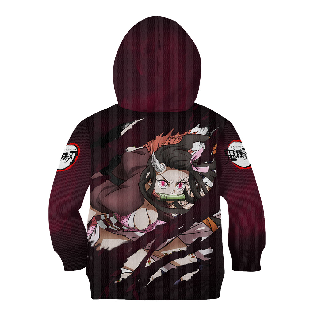 Nezuko - Fighting Anime Kid Hoodie