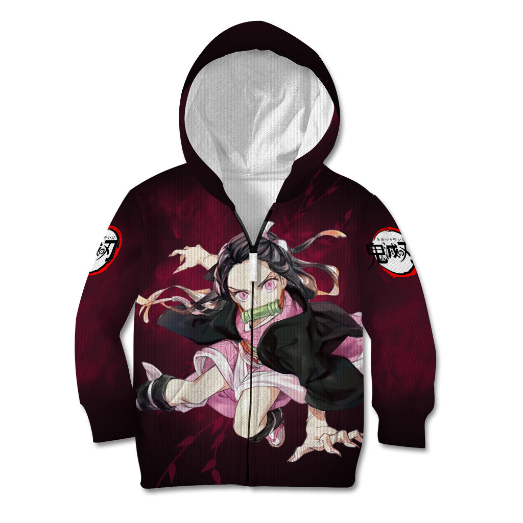 Nezuko - Fighting Anime Kid Hoodie