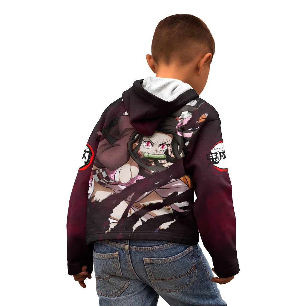 Nezuko - Fighting Anime Kid Hoodie