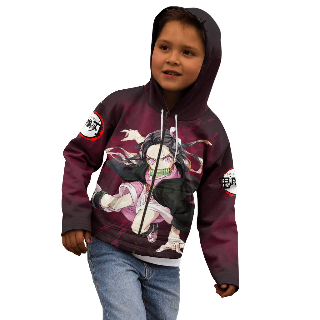Nezuko - Fighting Anime Kid Hoodie